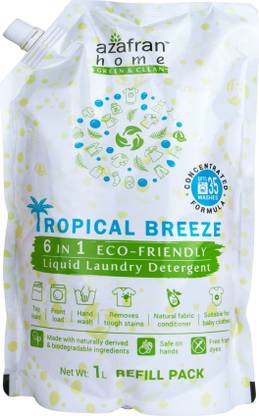 Azafran Home 6 in 1 Eco-Friendly Laundry refill pack Liquid Detergent