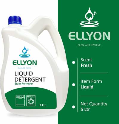 ELLYON Green Front & Top Load Fabric Liquid Detergent Machine 5L+1 L Free Multi-Fragrance Liquid Detergent