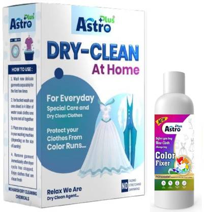 ASTRO PLUS+ Astro Plus Dry Clean (10 Wipes) with 200ML Color Fixer Rose Liquid Detergent