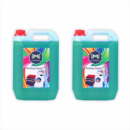 MIZZIWASH Washing machine liquid detergent top load, front load (MIX FLOWER, 10 L-green) Multi-Fragrance Liquid Detergent