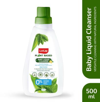 LuvLap Plant Based Liquid Cleanser, 500ml, With Neem, Lemon & Basil Neem Liquid Detergent