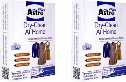 ASTRO PLUS Dry clean at home 10 wipes 2 piece combo Fresh Liquid Detergent
