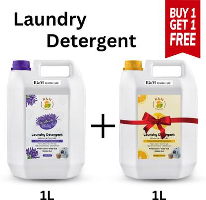 RNM Top Load & Front Load Washing Machine Detergent Liquid(buy 1 get 1 free)Lemon & Lavender Liquid Detergent