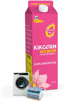 Kikgerm Naturally Best FRONT LOAD No Harmful Chemicals New Shiny Clothes Floral Liquid Detergent
