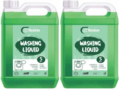EROSKET Washing machine liquid detergent top load and front load -green (10 ltr) Multi-Fragrance Liquid Detergent