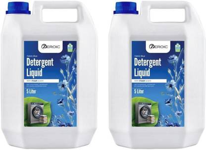 ZEROIC Fabric Blue Detergent Liquid – 10L Fresh Scent For Washing Clothes Fresh Liquid Detergent