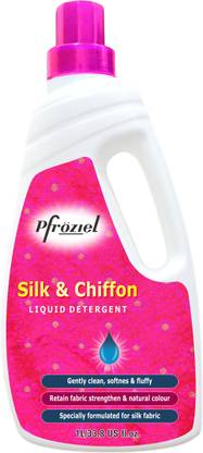 Pfroziel Silk and Chiffon Liquid Detergent, (1ltr) No Soda Formula, Maintain colour&Shine Floral Liquid Detergent