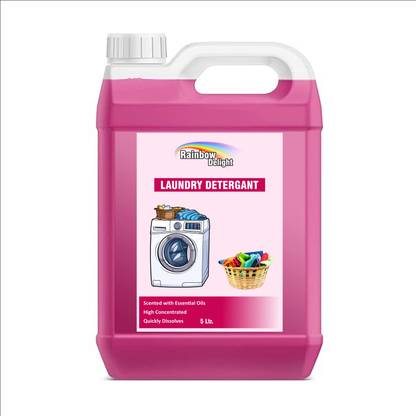 RAINBOW Liquid Detergent suitable for washing machine and use Hand wash5ltr Classic Liquid Detergent