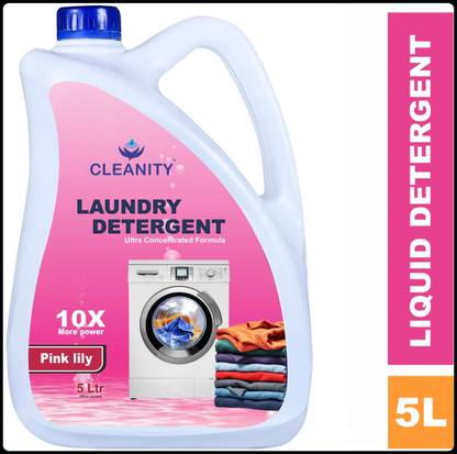 cleanity Liquid Detergent for washing machine and use for hand wash 5 ltr-DEN225 Lily Liquid Detergent