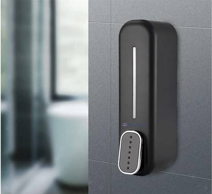 KROGER Pure Black ABS Soap Holder for Bathroom Washroom 350 ml Soap, Gel, Foam, Conditioner, Shampoo Dispenser