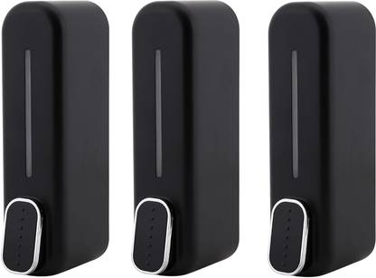 KURIC Wall Mount Liquid Soap Dispenser for Bathroom Basin & Kitchen Sinks, 350ml x 3- 1050 ml Liquid, Conditioner, Gel, Sanitizer Stand, Shampoo, Lotion, Soap Dispenser