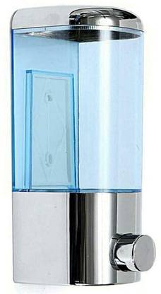 fastgear Wall Mounted PVC Transparent Soap Dispenser for Home, Office, Bathroom (Chrome) 500 ml Soap, Liquid, Shampoo, Conditioner, Foam, Gel, Lotion Dispenser
