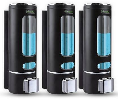 HOMIFY Soap Dispenser Heavy Duty (Black)(Pack Of 3) 400 ml Soap, Liquid, Gel, Conditioner, Foam, Shampoo, Sanitizer Stand Dispenser