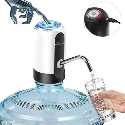 KIDDILY Automatic Wireless Water Can Dispenser Pump for 20 Litre Bottle Can, with 2 sili Bottom Loading Water Dispenser