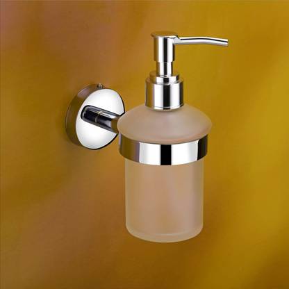 kanjal 304 steel Stand Glass Bottle Liquid Soap dispenser/shampoo/Hand wash Dispenser 300 ml Liquid, Gel, Conditioner, Soap, Sanitizer Stand, Shampoo Dispenser