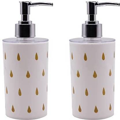 shenron Soap Dispenser Bottle with Pump for Bathroom Drop Design Set of 2, 250 ml Soap, Shampoo, Conditioner, Gel, Liquid, Lotion Dispenser