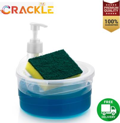 Crackle Best Rate Product Liquid Dispenser box with sponge 750 ml Liquid, Shampoo, Sanitizer Stand, Lotion, Gel, Conditioner, Gel Dispenser