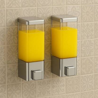 KURIC ABS Wall Mount Liquid Soap Shampoo Conditioner Dispenser for Bathroom Kitchen 350 ml Liquid, Conditioner, Foam, Gel, Sanitizer Stand, Shampoo Dispenser