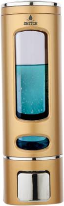 Snitch ABS Plastic Wall Mounted Soap Dispenser Capsule Gold 400 ml Conditioner, Gel, Liquid, Shampoo Dispenser