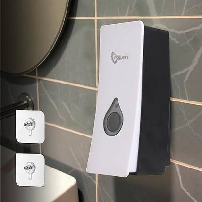 Spotview Soap Dispenser Leak-Proof, Transparent Window, Rust-Resistant White (Pack of 1) 200 ml Shampoo, Conditioner Dispenser