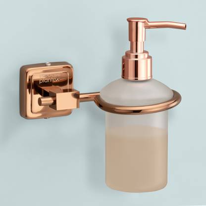 Impulse by Plantex Decan Rose Gold Hand wash Holder for wash Basin Liquid soap Dispenser-304 Steel 200 ml Liquid, Shampoo, Conditioner, Soap, Sanitizer Stand Dispenser