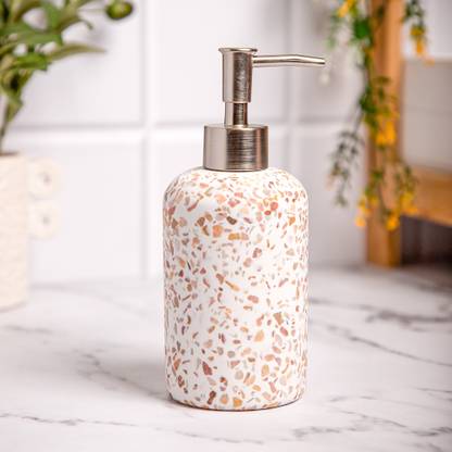 anko Terrazzo Soap Dispenser - Stylish Bathroom Accessory with Terrazzo Design 453 ml Liquid Dispenser