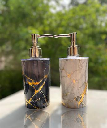 TRIBRAM Pack Of 2 Liquid Soap/Shampoo/Hand wash/Sanitizer/Lotion Dispenser Bottle 350 ml Liquid, Lotion, Shampoo Dispenser