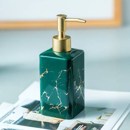 UMAI Ceramic Liquid Soap Dispenser 320 ml Conditioner, Gel, Liquid, Lotion, Sanitizer Stand, Shampoo Dispenser
