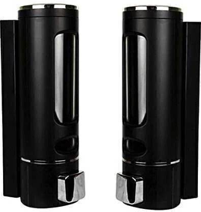 ROSSIL BLACK SOAP DISPENSER (PACK OF 2) 400 ml Conditioner, Gel, Liquid, Lotion, Shampoo, Soap Dispenser