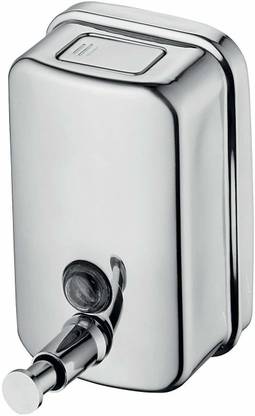 KURIC Heavy Duty Stainless Steel Push Button Liquid Soap Dispenser For Bathroom 800 ml Liquid, Conditioner, Gel, Sanitizer Stand, Shampoo, Lotion, Soap Dispenser