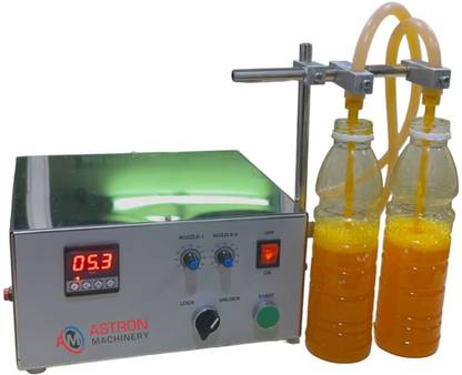 Astron DIGITAL DOUBLE NOZZLE LIQUID FILLING MACHINE MUSTERD OIL FILLER MACHINE 5000 L Liquid Dispenser