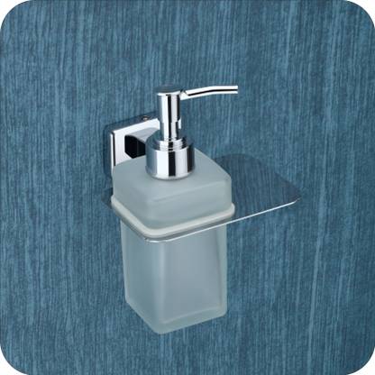 Easyhome Furnish Glass Liquid Soap dispenser bottle for bathroom/Handwash Dispenser for washbasin 300 ml Liquid, Gel, Conditioner, Soap, Sanitizer Stand, Shampoo Dispenser