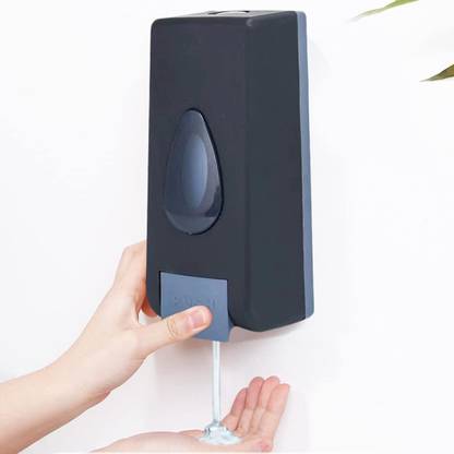 KURIC Heavy Duty Plastic Push Button Liquid Soap Dispenser For Bathroom Basin Kitchen 300 ml Soap, Liquid, Conditioner, Gel, Sanitizer Stand, Shampoo, Lotion Dispenser
