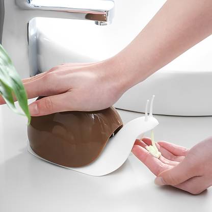 KWINTAS Refillable Snail-Shaped Soap Dispenser with Cute Design 400 L Conditioner, Foam, Gel, Liquid, Lotion, Sanitizer Stand, Shampoo Dispenser