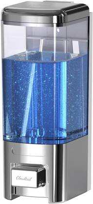 Cloudtail ABS Plastic Wall Mounted Soap Dispenser for Bathroom 500 Ml (SILVER) 500 ml Gel, Liquid, Lotion, Sanitizer Stand, Soap, Shampoo Dispenser