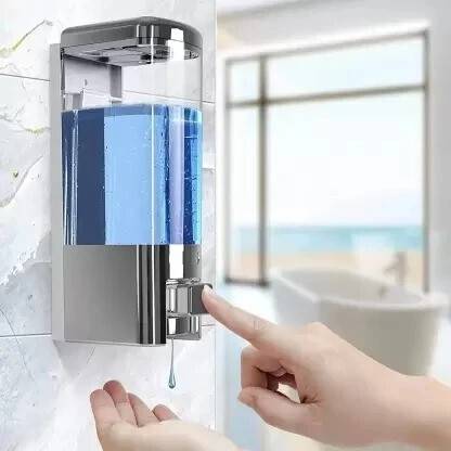 Aimko Heavy Duty Wall-Mounted Soap Dispenser for Bathroom, Durable & Leak-Proof Design 500 ml Shampoo, Soap, Liquid Dispenser