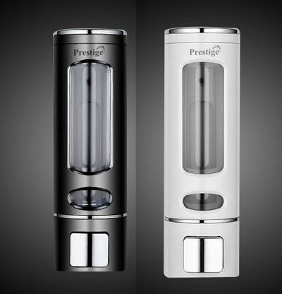 Prestige Heavy Duty Liquid Dispenser 400 ML Soap Dispenser Capsule Black and White 400 ml Shampoo, Conditioner, Liquid, Gel Dispenser