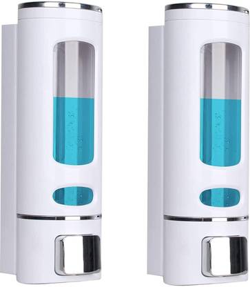 Pink Tokri ABS Wall Mount Multipurpose Liquid Dispenser For Kitchen & Bathroom (Pack of 2) 400 ml Gel, Conditioner, Liquid, Shampoo, Lotion, Soap Dispenser