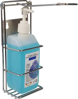 FITSON Hand Sanitizer Dispenser Stand Wall Mount Type Stainless Steel (Only Stand) 500 ml Sanitizer Stand Dispenser