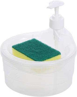 Parulenter New Double Layer Liquid Soap Dispenser Microfibre Wet and Dry Brush