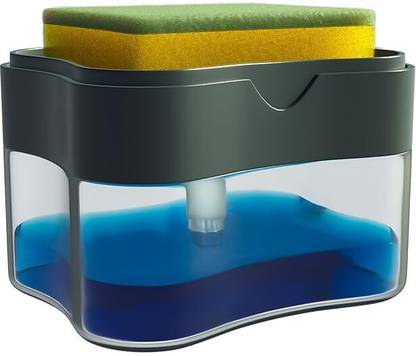 SWAPKART 2-in-1 Liquid Soap Dispenser for Kitchen and Sponge Holder 400 ml Liquid, Soap, Gel Dispenser