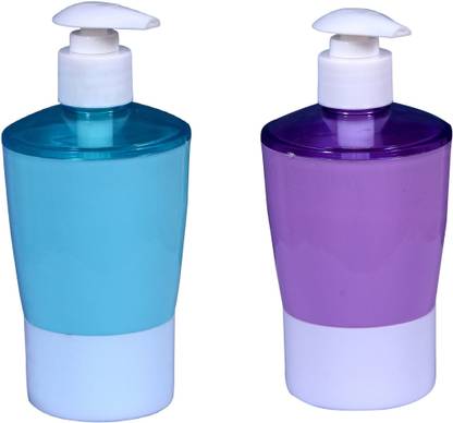 AKR ABS PLASTIC HIGH QUALITY UNBREAKABLE SOAP DISPENSER (set of 2)(PURPLE,BLUE) 320 ml Soap, Foam, Conditioner, Lotion Dispenser