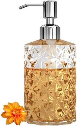 AHKIS Glass Soap Dispenser Bottle 400 ml Liquid Dispenser