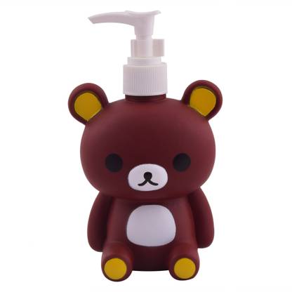 Green Days Handy Bear Shape Cute Cartoon Animal Plastic Soap Dispenser With Plastic Pump | Perfect For Kitchen And Bathroom, Specially Kids Bathroom | 380 ML (Brown- Bear) 350 ml Liquid Dispenser