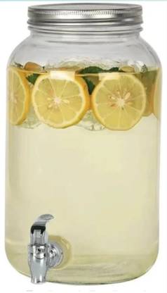 DSRPC Glass Cold Water Mason Jar | Beer Dispenser | Drink Dispenser | Mason Jar 3.5 L Liquid Dispenser