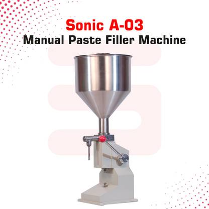 SONIC INDUSTRIES Manual A03 50ml Honey Bottle Liquid Paste Filling Machine With Scale New Arrival 50 ml Lotion, Shampoo, Gel Dispenser