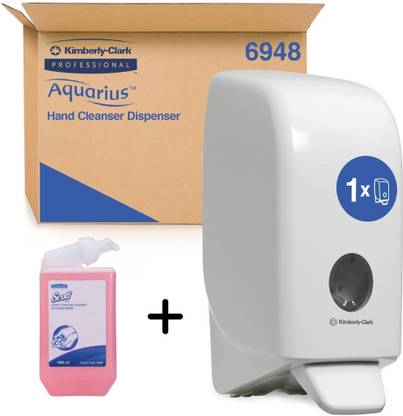 Kimberly Clark Aquarius® Handwash/Foam Soap/Sanitiser Dispenser Combo with Scott® Refill 1 L Liquid Dispenser