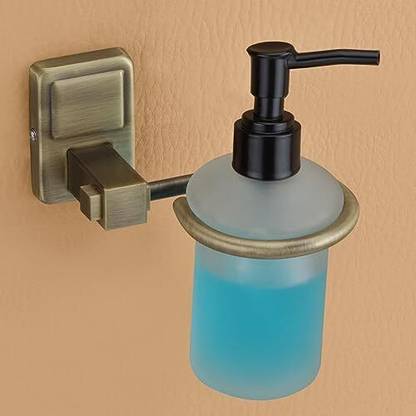 Plantex 304 Stainless Steel Darcy Hand wash Holder/Bathroom Accessories (Brass Antique) 200 ml Conditioner, Shampoo, Soap Dispenser