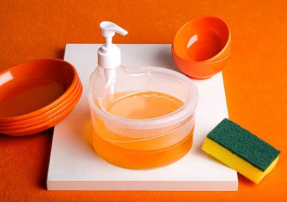 KUBAVA Double Layer Liquid soap Dispenser with Pump and Sponge, Kitchen Sink, 500 ml Liquid, Soap, Sanitizer Stand Dispenser