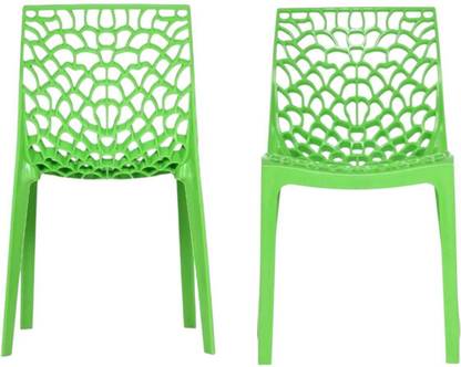 ThivenElite Premium Quality Plastic web Chair Pack of 2 Plastic Living Room Chair